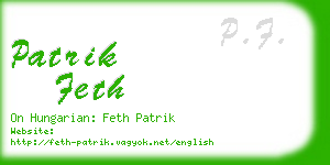 patrik feth business card